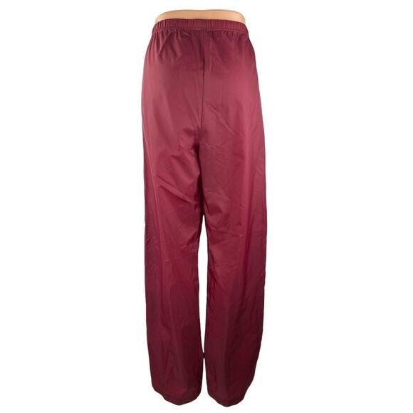 Adidas Women's Red Trefoil Logo Straight Leg Windbreaker Trousers Track Pants M - Picture 3 of 5